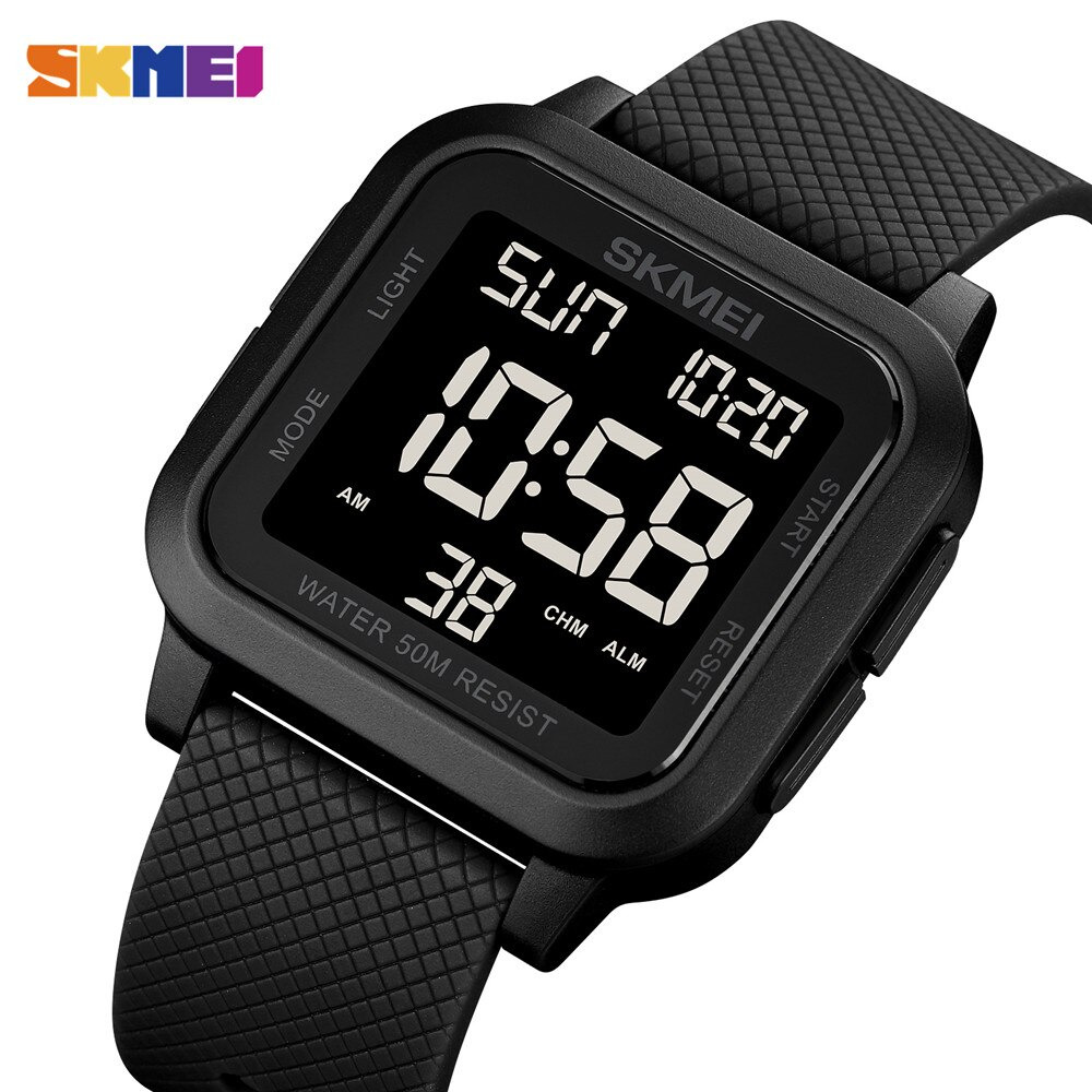 SKMEI Jam Tangan Digital Pria 1894 Black White
