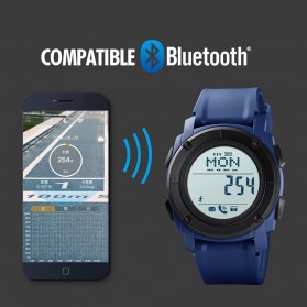 SKMEI Jam Tangan Smartwatch Pria Bluetooth Pedometer Heartrate - 1577 - Black/Black - 2