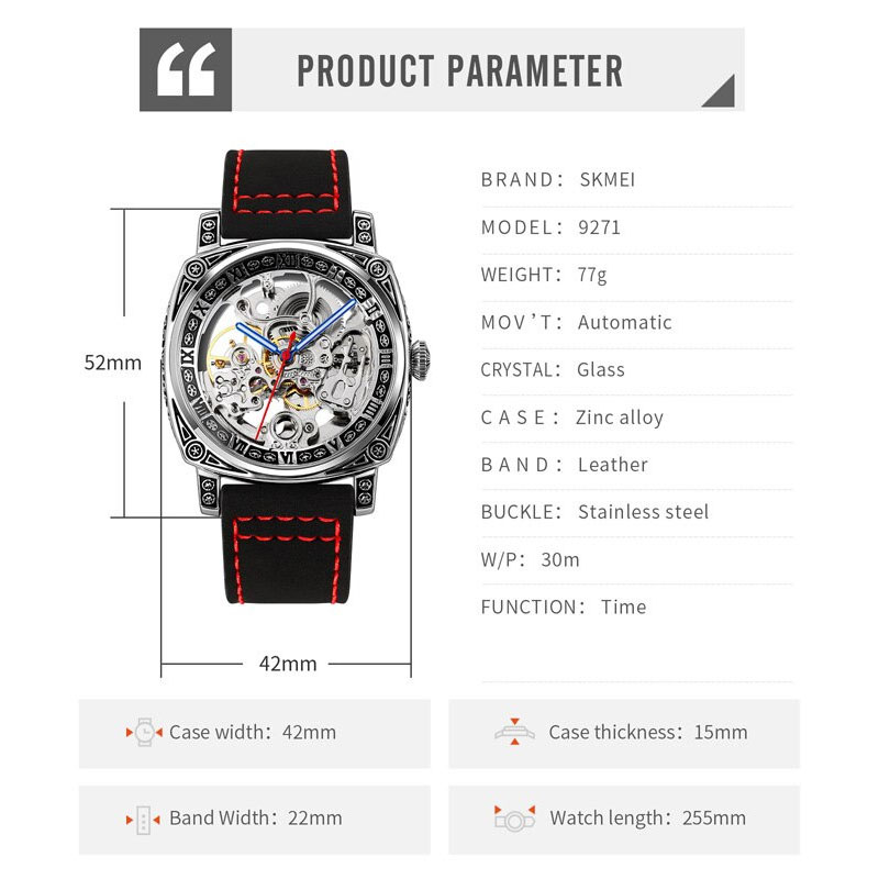 Gambar produk SKMEI Jam Tangan Mechanical Pria Automatic Movement - 9271