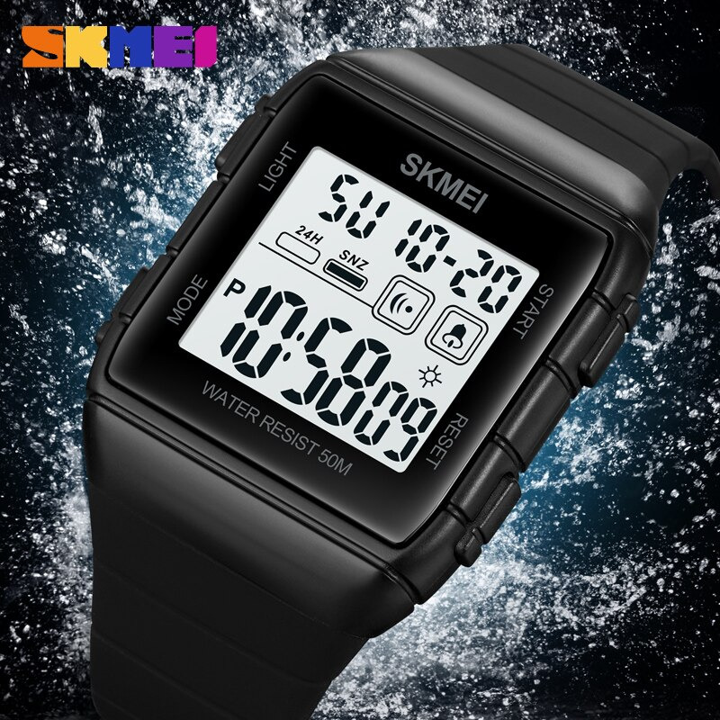 SKMEI Jam Tangan Digital Pria 1960 Black/Black