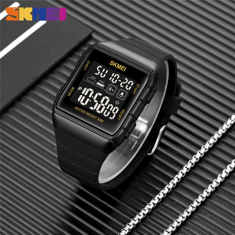 SKMEI Jam Tangan Digital Pria 1960 Black/Black