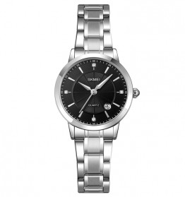 SKMEI Jam Tangan Analog Wanita Strap Stainless Steel - 1819 - Silver Black