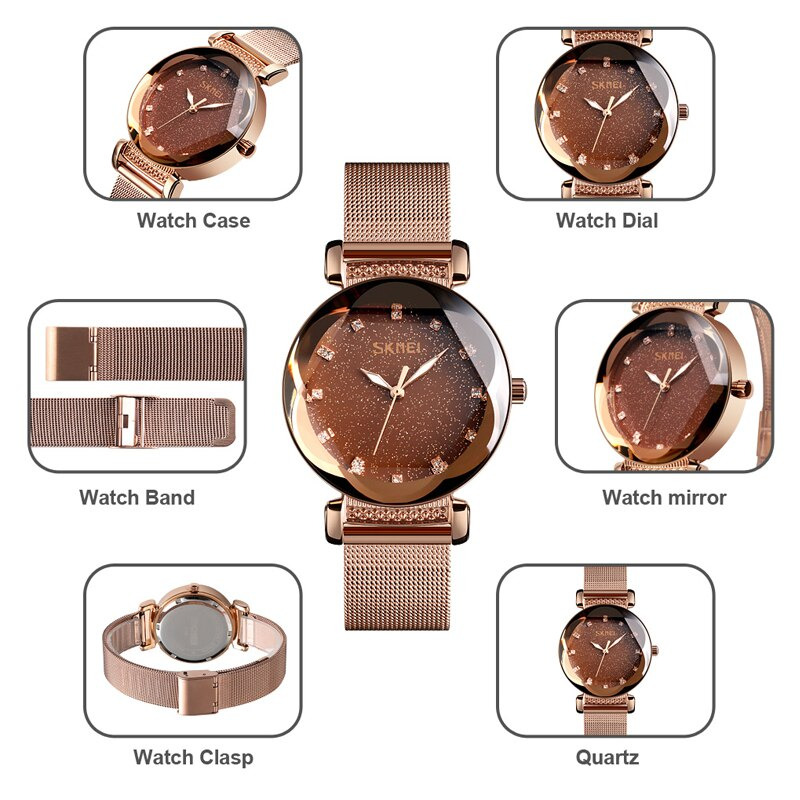 Gambar produk SKMEI Jam Tangan Analog Wanita Strap Stainless Steel - 9188