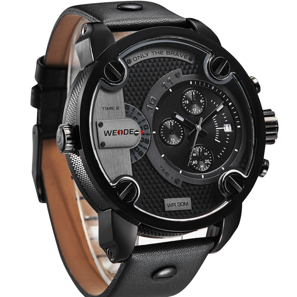 Weide Jam Tangan Japan Quartz Miyota - WH3301 - Black 