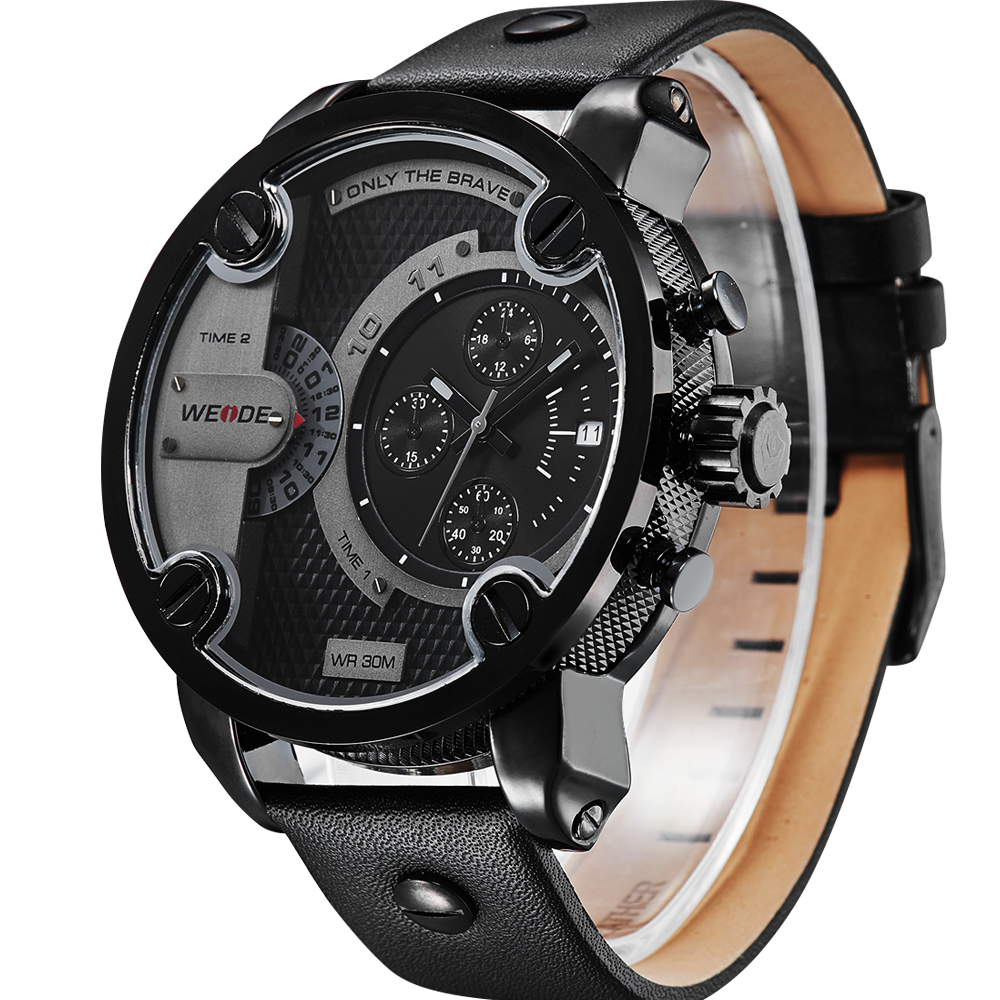Weide Jam Tangan Japan Quartz Miyota - WH3301 - Black 