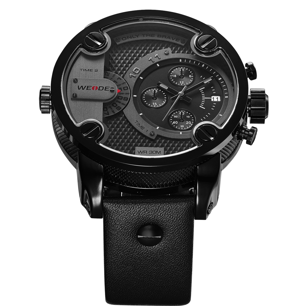 Weide Jam Tangan Japan Quartz Miyota - WH3301 - Black 