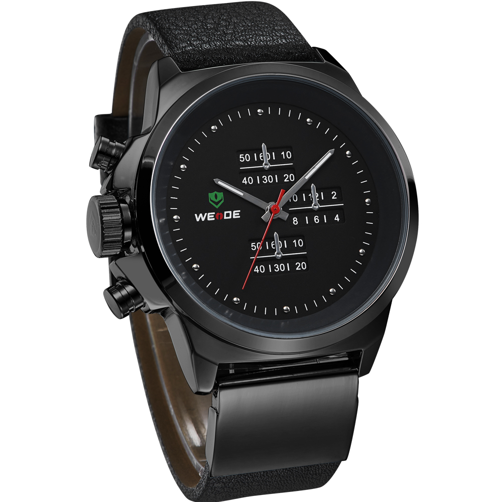 weide japan quartz miyota leather sports 30m water resistance wh3305 black weide japan quartz miyota leather sports 30m water resistance wh3305 black
