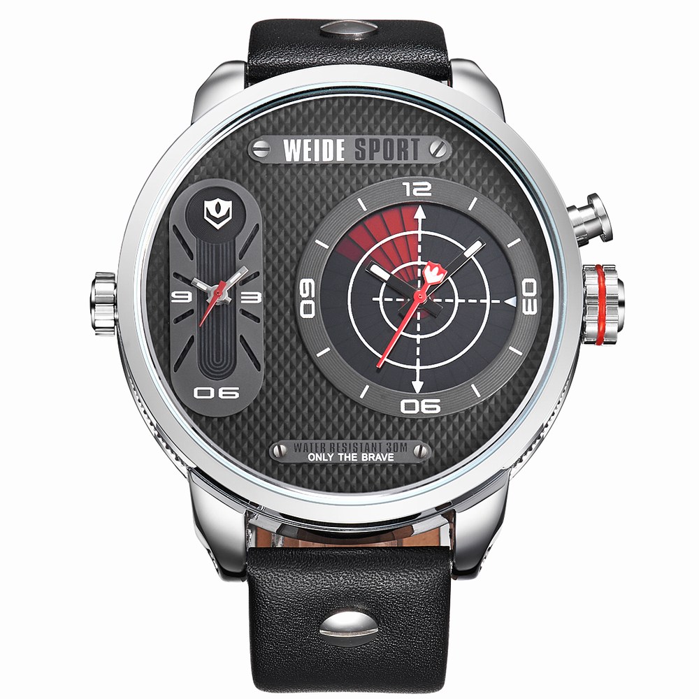 weide japan quartz miyota leather sports 30m water resistance wh3409 silver black weide japan quartz miyota leather sports 30m water resistance wh3409 silver black