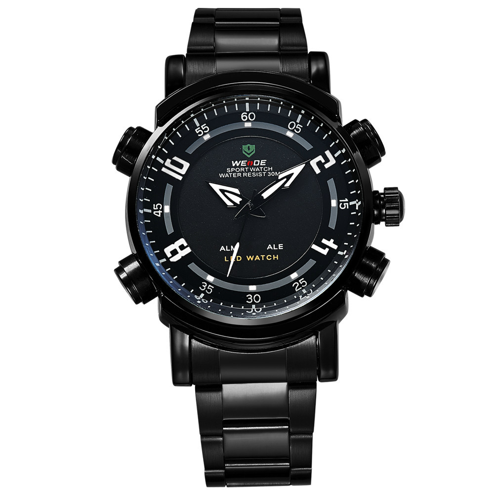 weide japan quartz stainless sports 30m water resistance wh1101 black white weide japan quartz stainless sports 30m water resistance wh1101 black white
