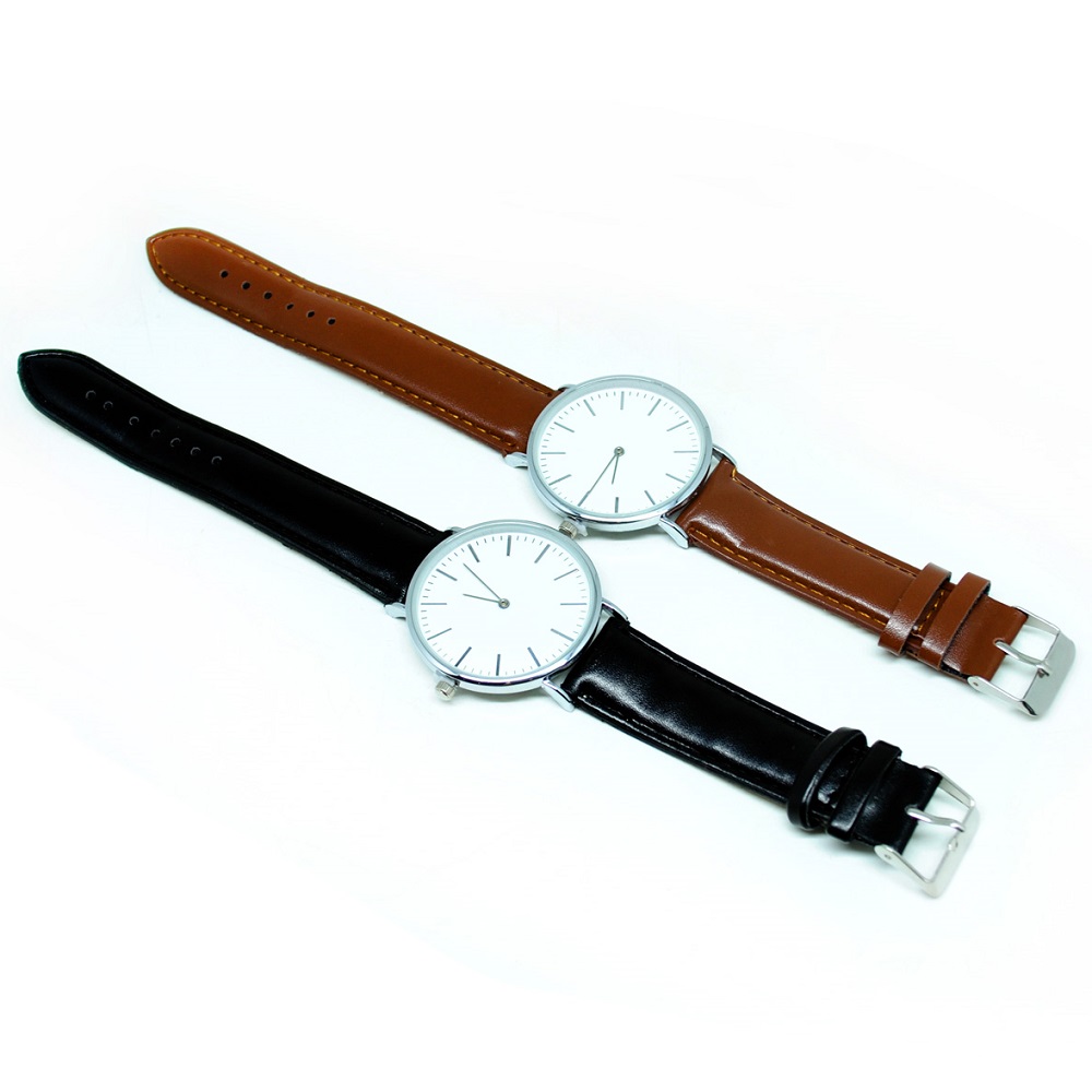 Jam Tangan Analog Strap Kulit (OEM) - Brown 