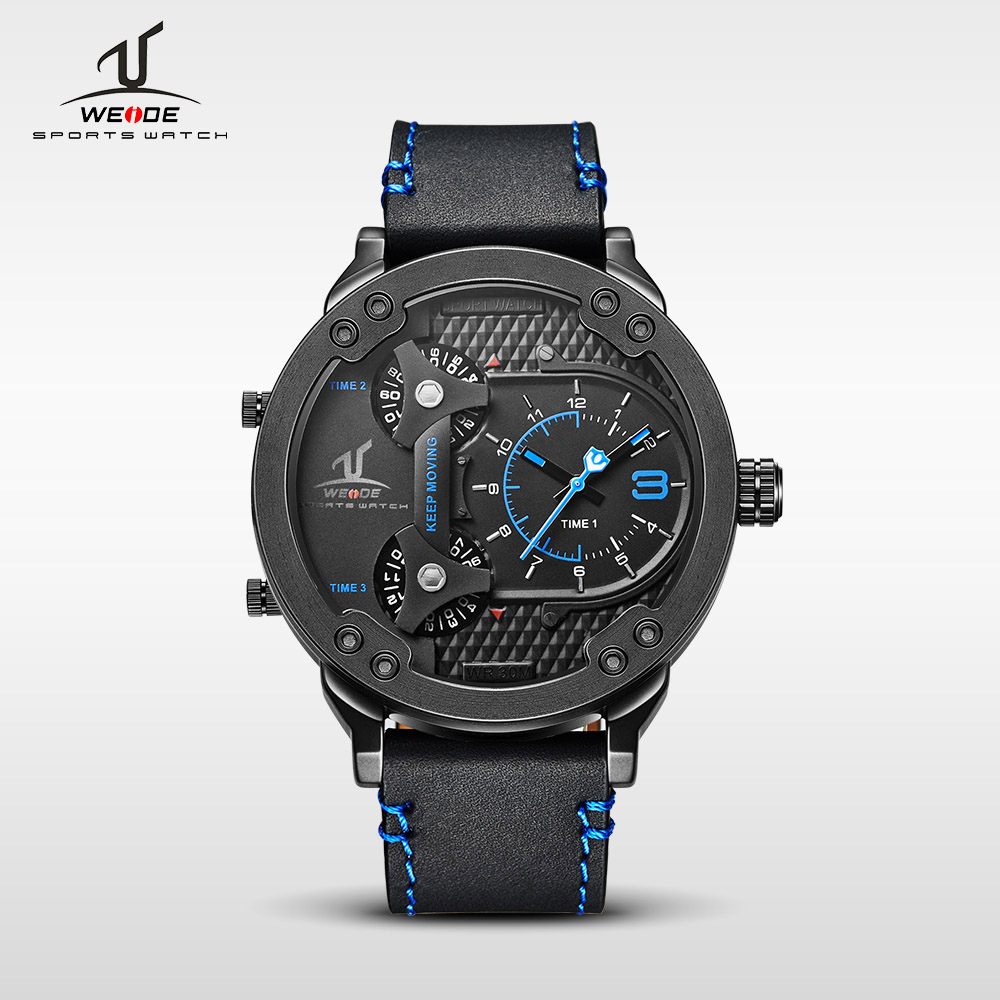 weide universe series three time zone 30m water resistance uv1506 black blue weide universe series three time zone 30m water resistance uv1506 black blue