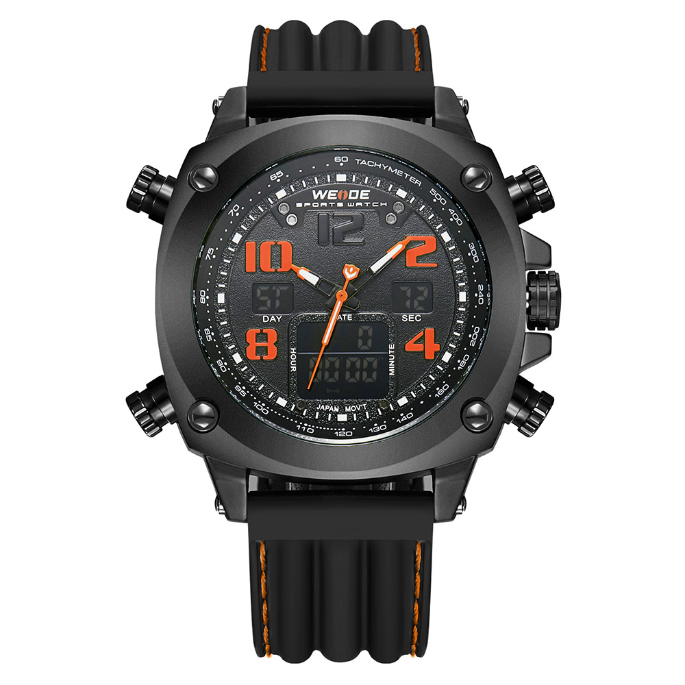 weide japan quartz silicone led sports 30m water resistance wh5208 orange weide japan quartz silicone led sports 30m water resistance wh5208 orange