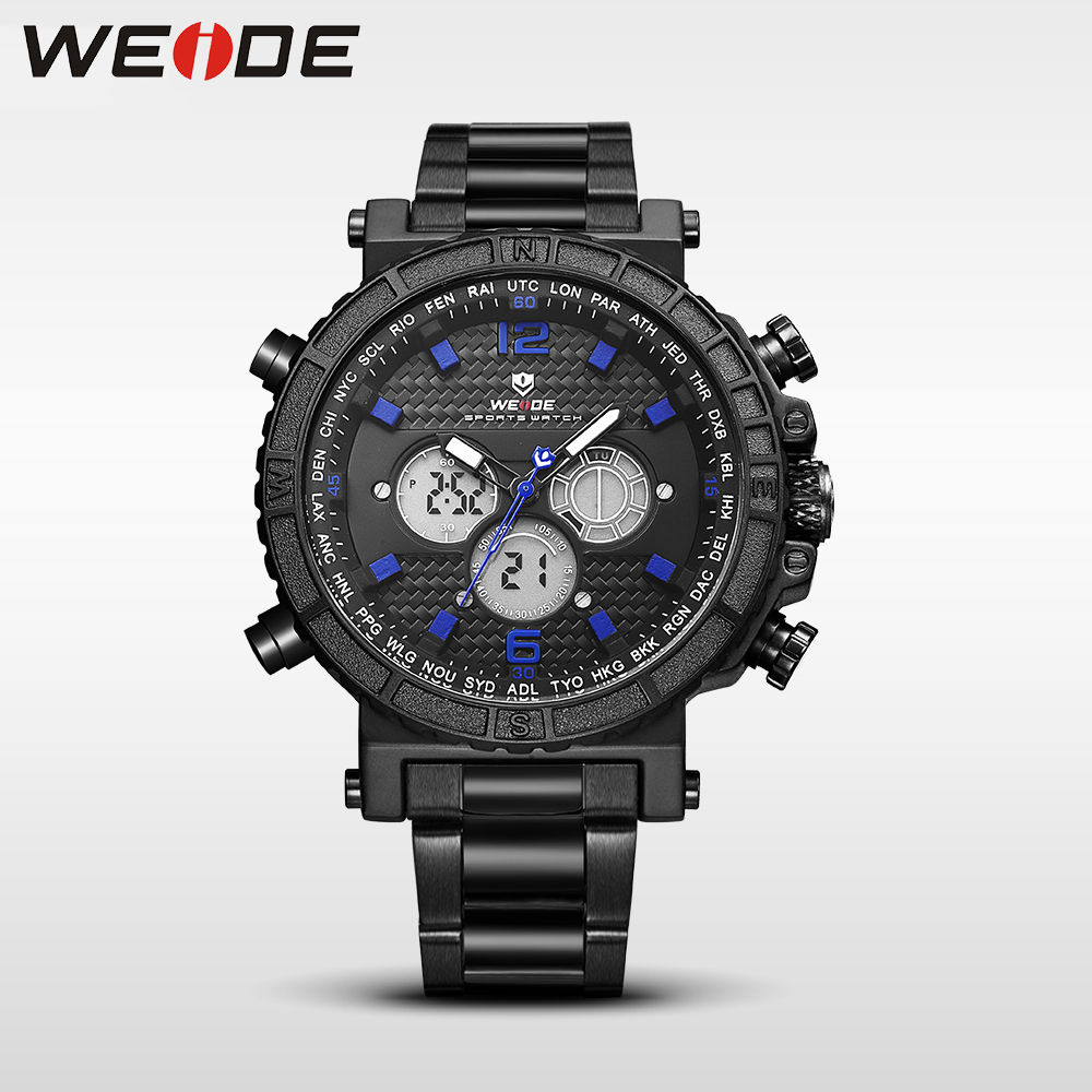 Weide Jam Tangan Digital Analog - WH6305 - Black Blue 