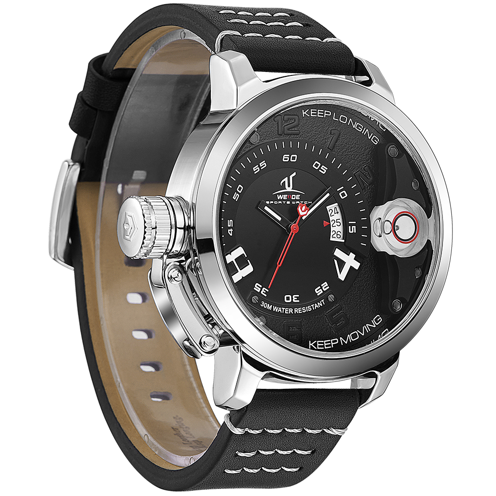 weide jam tangan sporty pria uv1606 black silver weide jam tangan sporty pria uv1606 black silver