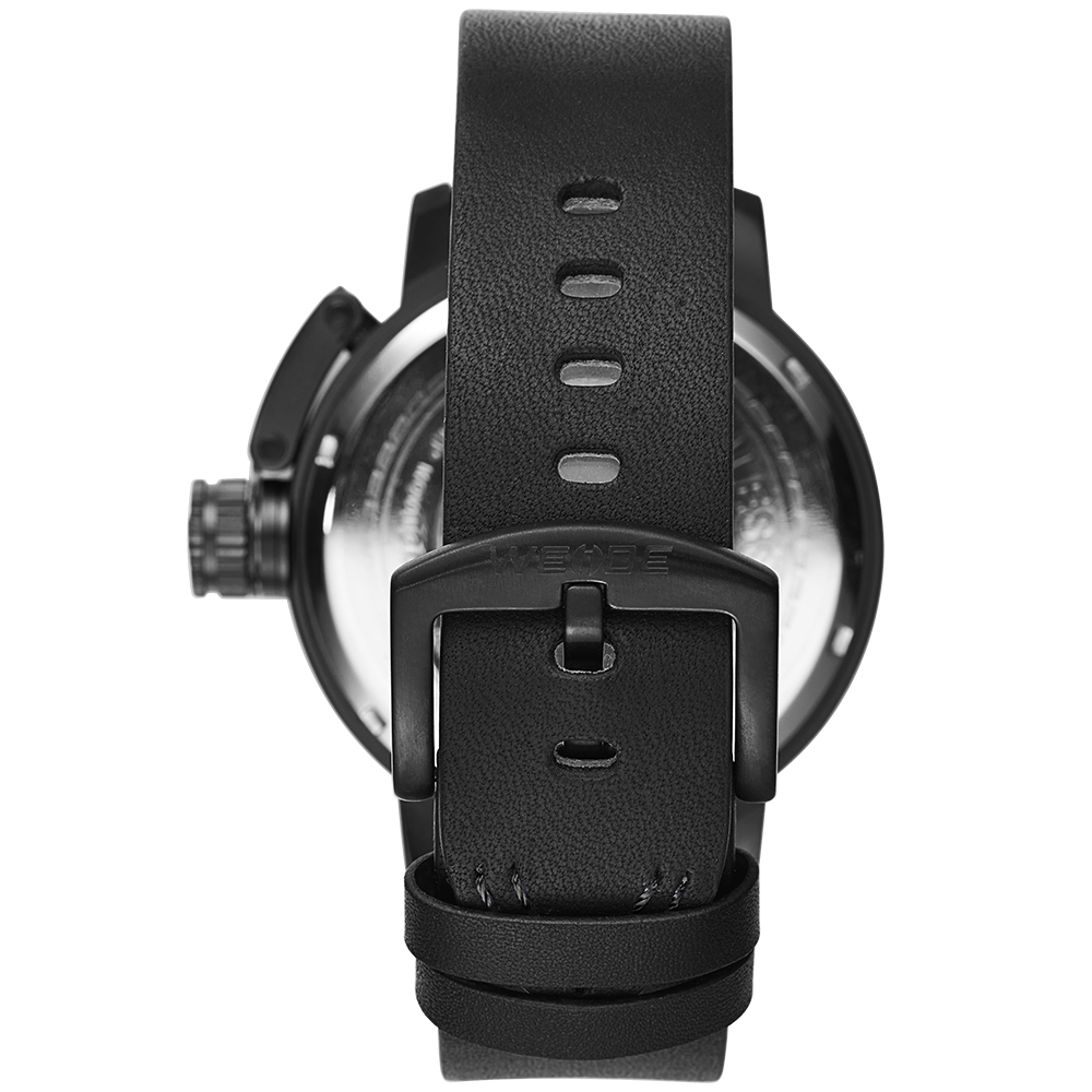 Weide Jam Tangan Sporty Pria - UV1606 - Black/Black 