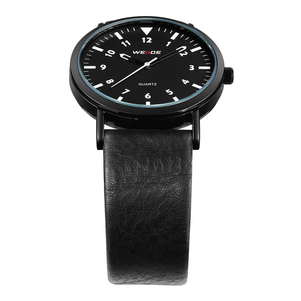 Weide Jam Tangan Analog Pria - WD003 - Black/Black 