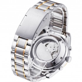 Ouyawei Skeleton Stainless Steel Automatic Mechanical Watch - OYW1320 - Black Gold - 5