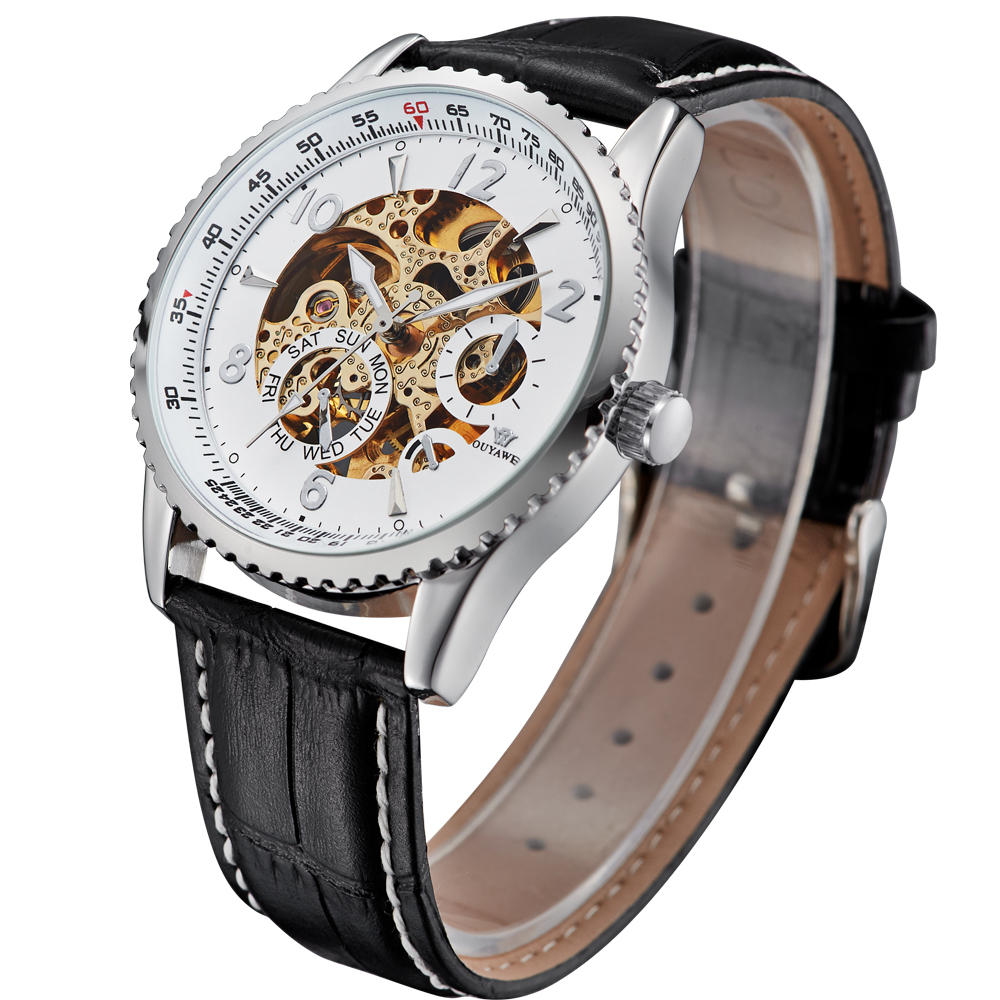 360 Degree Adjustable Screwdriver Angle Bits Kepala Obeng Source · Ouyawei Skeleton Leather Strap Automatic Mechanical