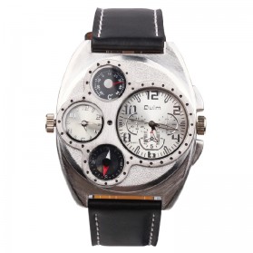 Oulm Jam Tangan Analog - 1155 - Black White - 1