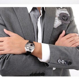 Oulm Jam Tangan Analog - 1155 - Black White - 3