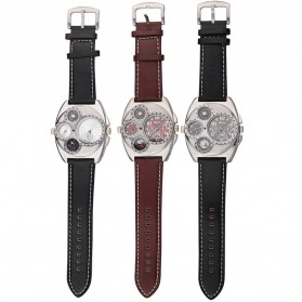 Oulm Jam Tangan Analog - 1155 - Black White - 8