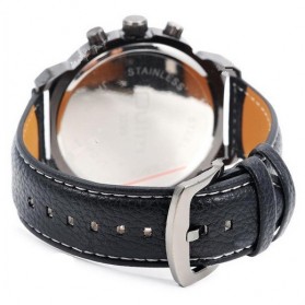 Oulm Jam Tangan Analog - 3299 - Black White - 5
