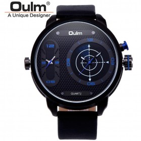 Oulm Analog Quartz Men Stainless Steel Band Fashion Watch - 9316 - Blue - 2