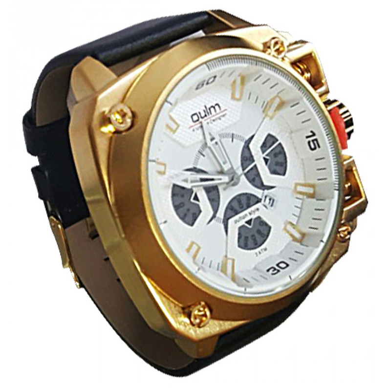 Oulm Jam Tangan Analog HP3705 White Gold Oulm Jam Tangan Analog HP3705 White Gold
