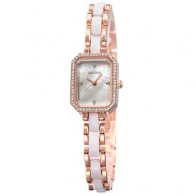 Weiqin Jam Tangan Analog Rhinestone Wanita - wei103104 - Golden/Silver - 1