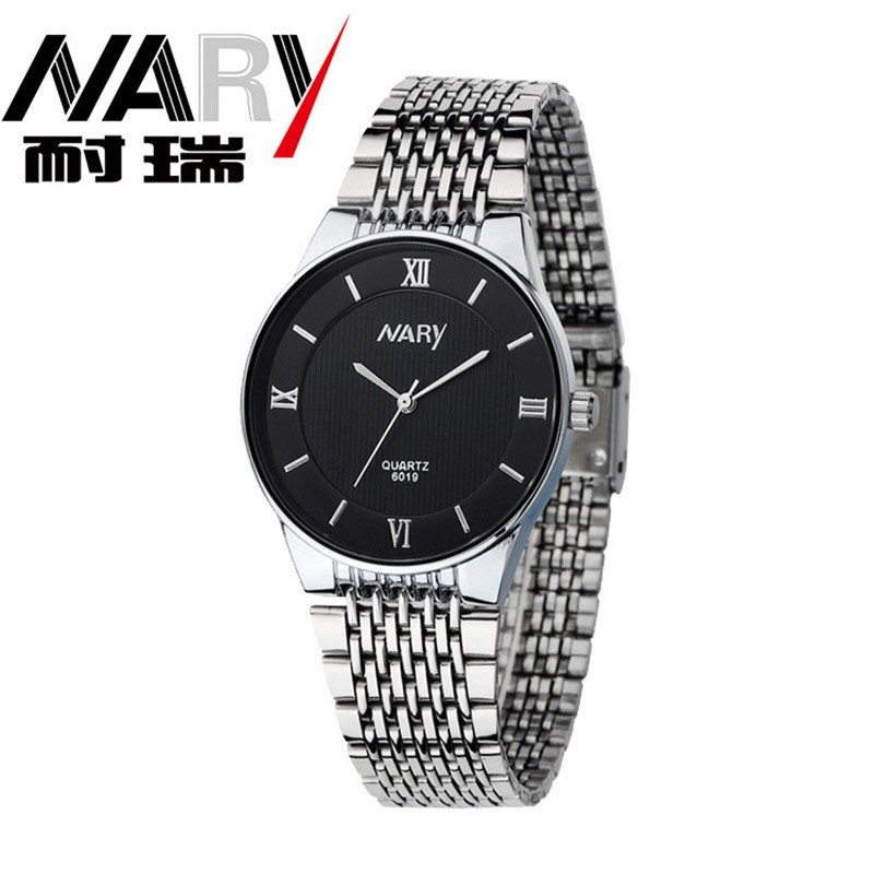 nary jam tangan analog pria stainless steel 6019 nary jam tangan analog pria stainless steel 6019
