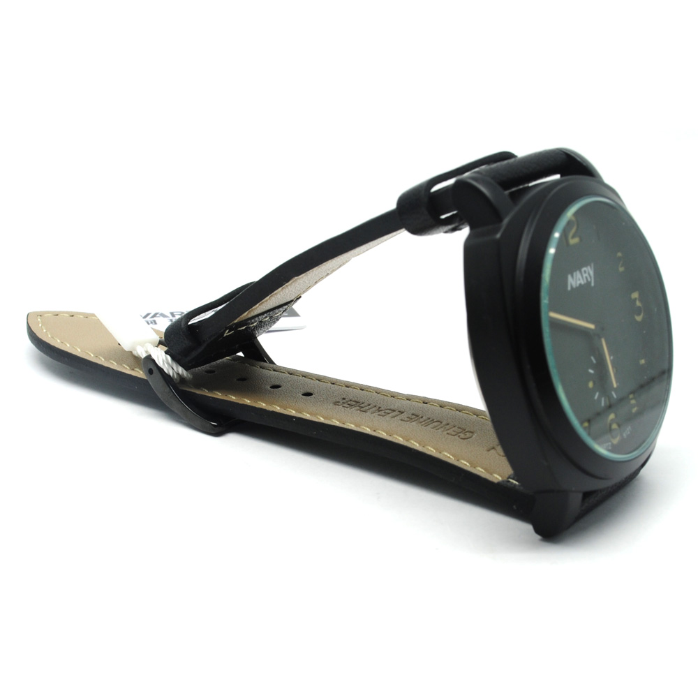 nary jam tangan analog kulit 6121 black yellow nary jam tangan analog kulit 6121 black yellow