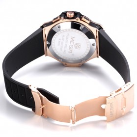MEGIR Jam Tangan Analog - MN3002 - Black Gold - 3