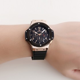 MEGIR Jam Tangan Analog - MN3002 - Black Gold - 6