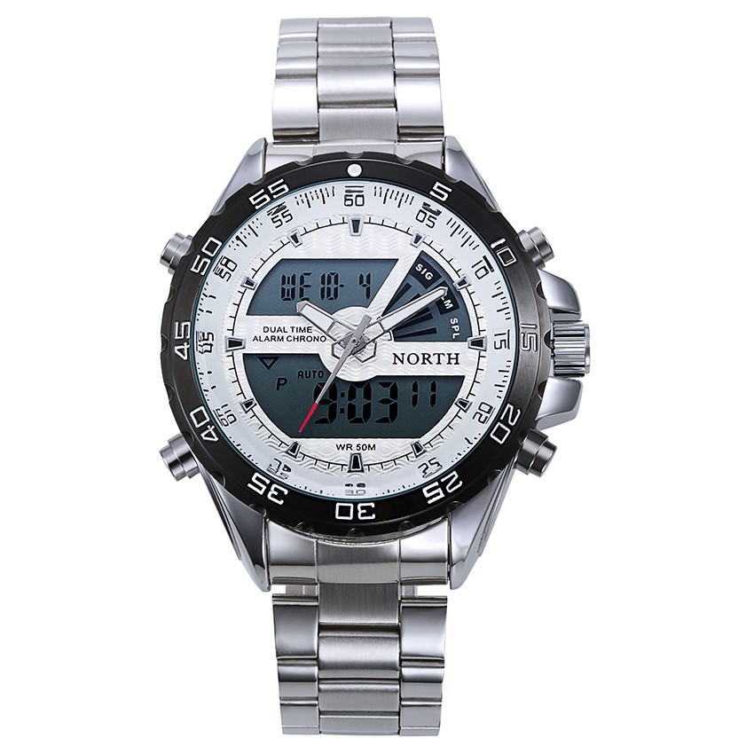 jam tangan digital analog 6016 white jam tangan digital analog 6016 white