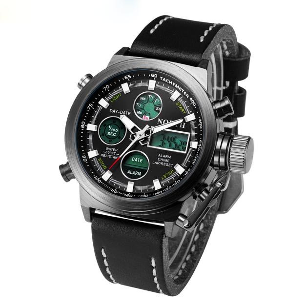 NORTH Jam  Tangan  Digital Analog  N6022 Black 