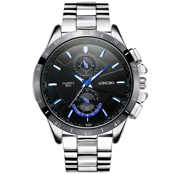 Longbo Jam Tangan Analog Pria - 8833003 - Black Blue 