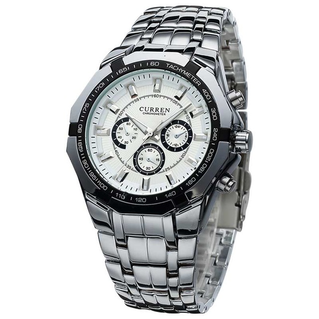Curren Watch Jam Tangan Analog Pria - mk53 - White 