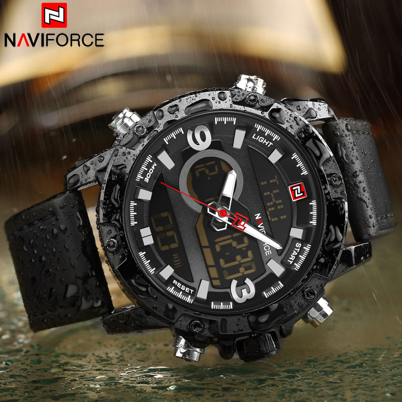 Navi Force Jam Tangan Analog Digital Pria 9097 Black 