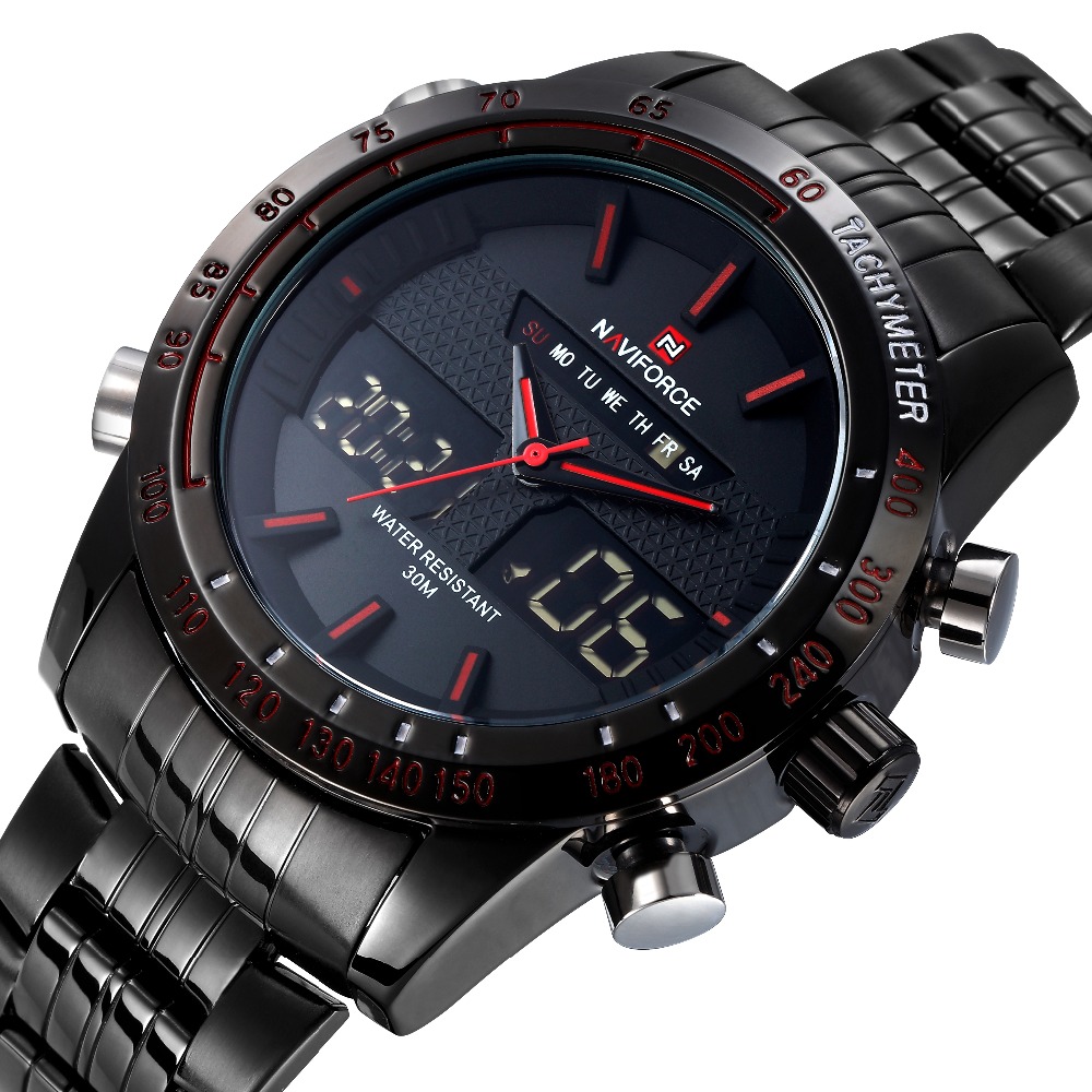 navi jam tangan analog digital pria 9024 black navi jam tangan analog digital pria 9024 black