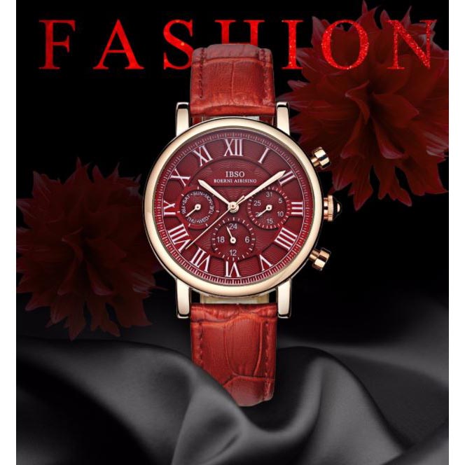 Ibso Jam Tangan Analog Vintage Wanita 6813 Red Jakartanotebook Com