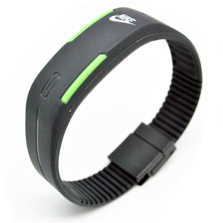 Jam Tangan LED Gelang Sport Nikey - Black 