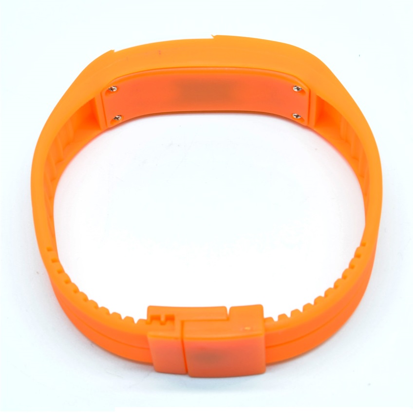 Jam Tangan LED Gelang Sport No Logo - Orange 