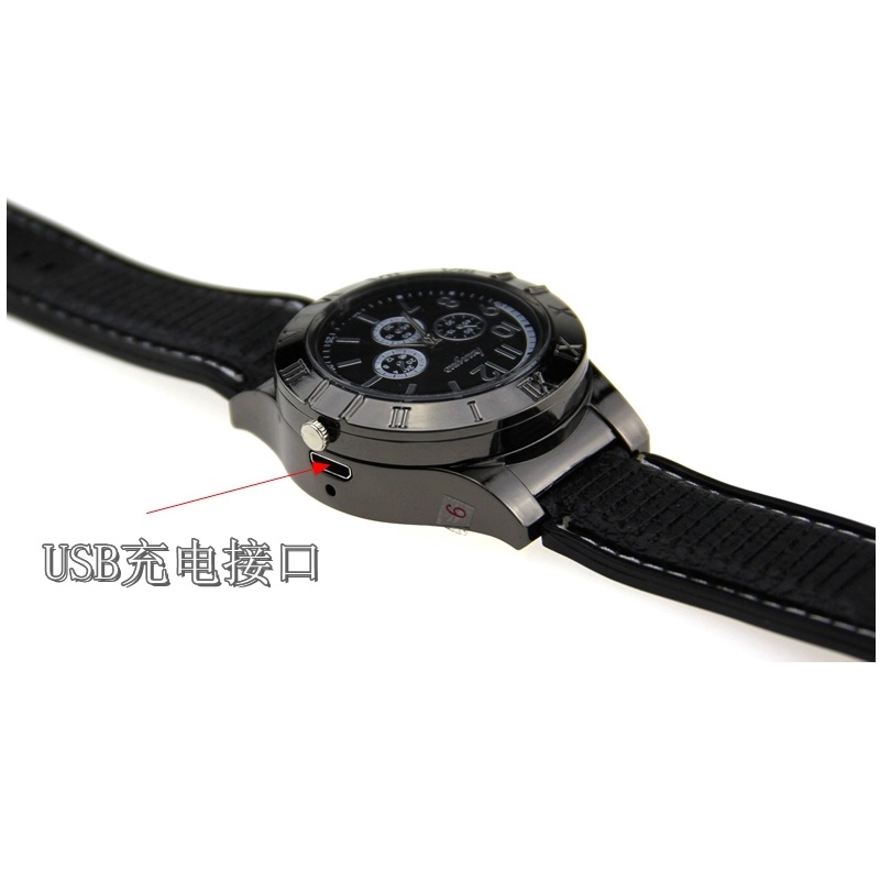 Jam Tangan Mancis USB - Black - JakartaNotebook.com