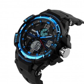 Mortima Men Sport Analog LED Watch Water Resistant 50m - AD1148 - Black/Blue - 3