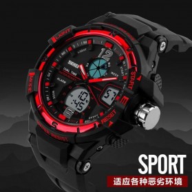 Mortima Men Sport Analog LED Watch Water Resistant 50m - AD1148 - Black/Blue - 7