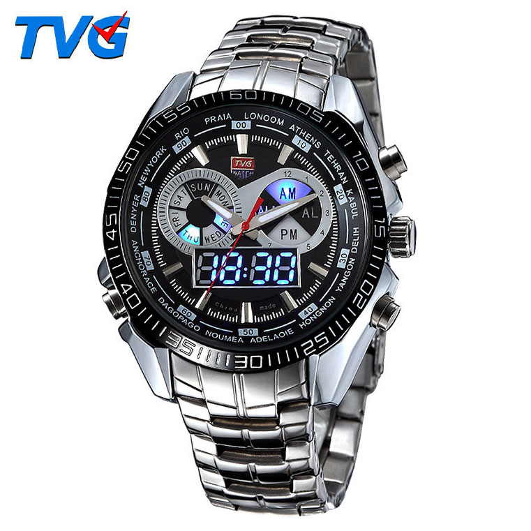 TVG Jam Tangan Sporty Digital Analog - KM-468 - Black 