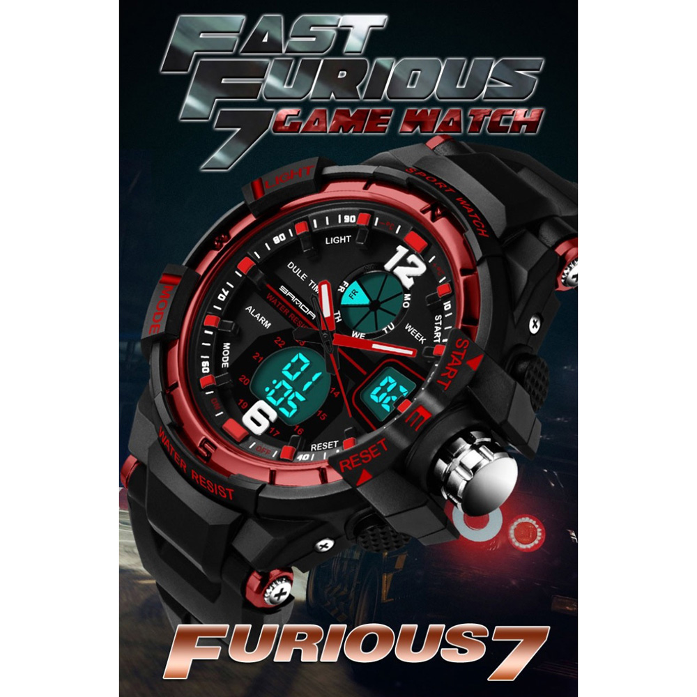 SANDA Jam Tangan Sporty Pria - SD-289 - Black
