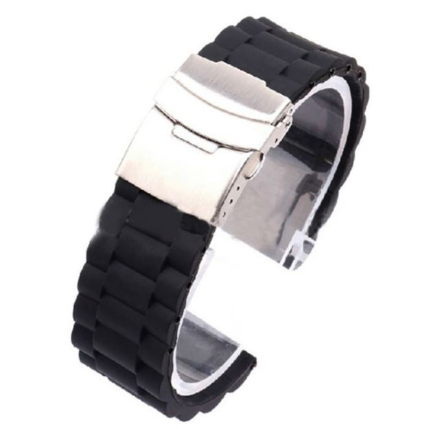 Strap Jam Tangan Butterfly 20mm Model 1 - Black 