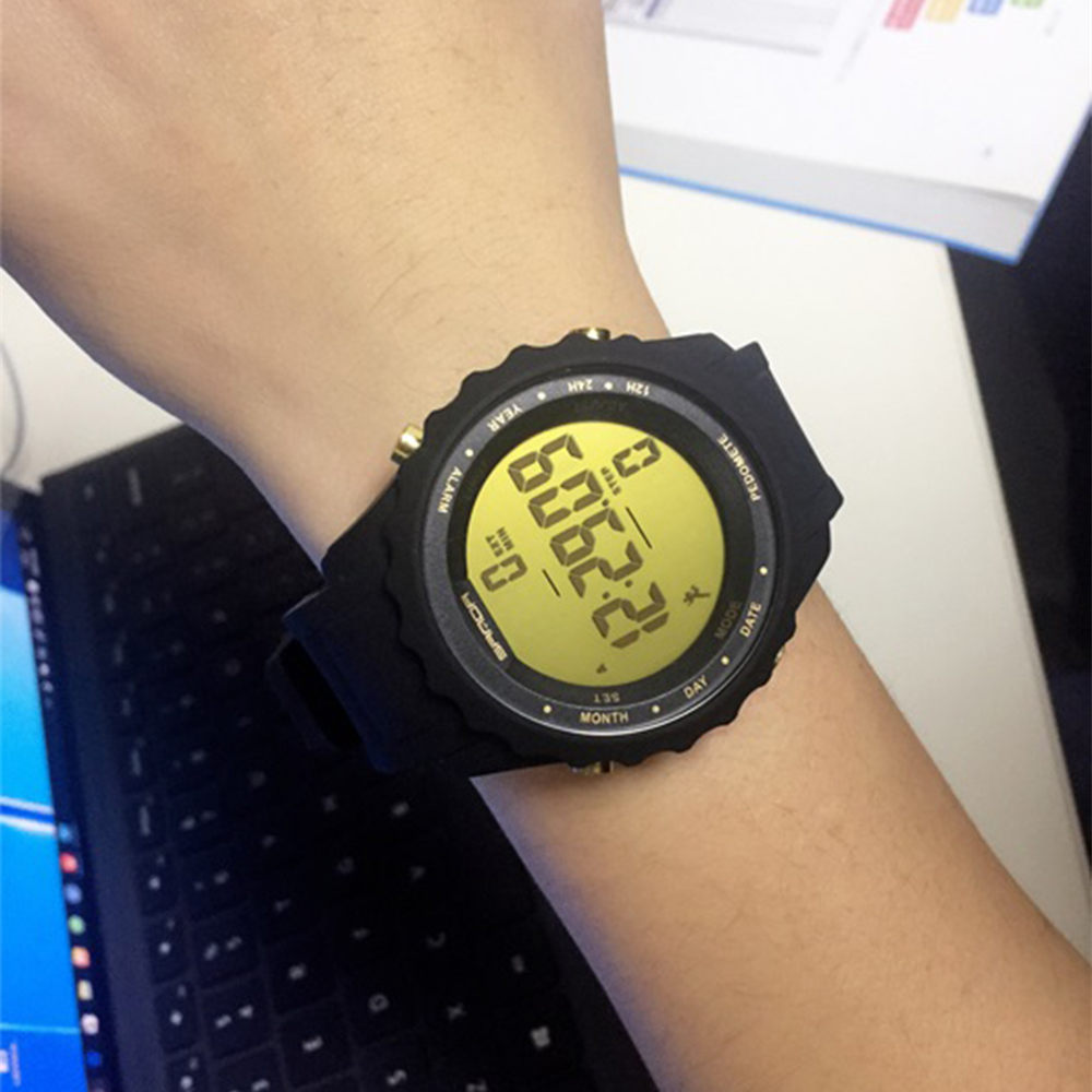 Sanda Jam Tangan Digital Pria - 370 - Black 