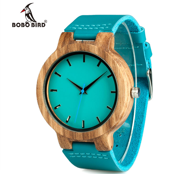 BOBO BIRD Jam  Tangan Kayu  Pria WC28 Blue 